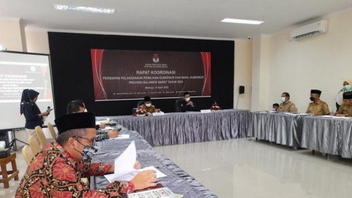 Rapat-koordinasi-KPU-Sulbar-Pemprov-Sulbar-di-kantor-KPU-Jl-Soekarno-Hatta