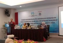 Asisten II Bidang Perekonomian dan Pembangunan Khaeruddin Anas, Membuka Kegiatan Forum Koordinasi Pelaksanaan Kebijakan Perlindungan Anak Dalam Situasi Darurat di Provinsi Sulawesi Barat Tahun 2022