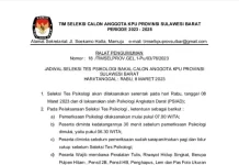 Tes Psikologi Calon Komisioner KPU Sulbar Kini Dipusatkan di RS DR Sumantri, Pare-Pare
