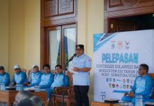 Pj Gubernur Sulbar Lakukan Pelepasan Kontingen Sulbar untuk PON XXI Aceh-Sumut 2024