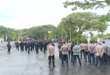 250 Personil Polresta Mamuju Dikerahkan Amankan Aksi Unras Pada 3 Lokasi Berbeda