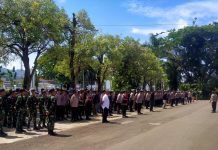 Sinergitas TNI Polri amankan Debat Pertama Pasangan calon Bupati dan Wakil Bupati Mamuju Tengah