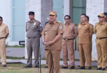 Pimpin Apel Pagi, Pj Gubernur Sulawesi Barat, Bahtiar Ingatkan Pejabat Pemprov Bekerja Profesional