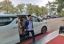 Debat Publik Kedua Pilkada Mateng, Paslon Nomor Urut 2 Sahrul Sukardi dan Alamasyah Kompak Tiba di Ruang Debat