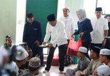 Pj Bahtiar Kunjungi Pondok Pesantren Darul Ulum Al-Asyariyyah Majene, Uji Coba Makan Gizi Seimbang Gratis dan Penanaman