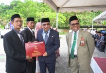 Hadiri Peringatan Hari Amal Bakti Kemenag Sulbar, Plh Gubernur Sulbar Amujib Bacakan Sambutan Menteri Agama RI