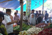 Pj Gubernur Sulbar, Bahtiar Kunjungi Pasar Tradisional di Mamuju, Pastikan Harga Pangan dan Elpiji Terjangkau