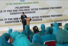 Lantik PJ Ketua TP PKK Polman- Mamasa, Pj Bahtiar Harap Maksimalkan Fungsi Posyandu Kawan Asta Cita Presiden