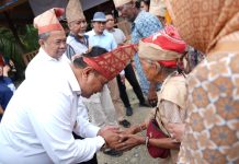 Tarian Me’aju sambut Kedatangan Pj Bahtiar di Kawasan Suku Bunggu, Kawasan Terpencil di Batas Provinsi