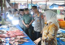 Dandim 1418/Mamuju Bersama Forkopimda Mamuju Pantau Pasokan Pangan