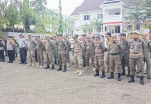 Patroli Gabungan TNI, Polri, Satpol PP dan Dishub Jaga Kamtibmas Kota Mamuju