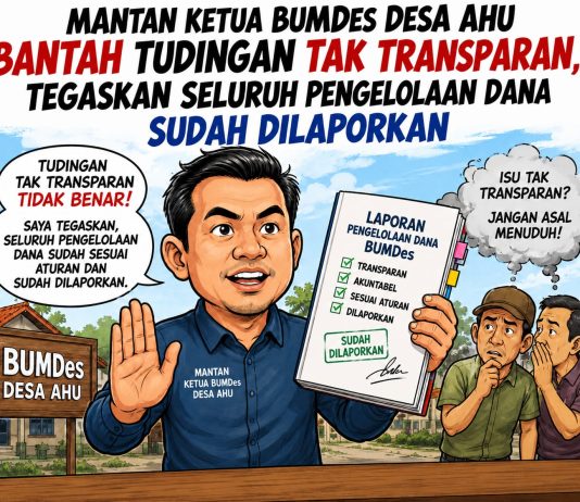 Mantan Ketua BUMDes Desa Ahu Bantah Tudingan Tak Transparan, Tegaskan Seluruh Pengelolaan Dana Sudah Dilaporkan