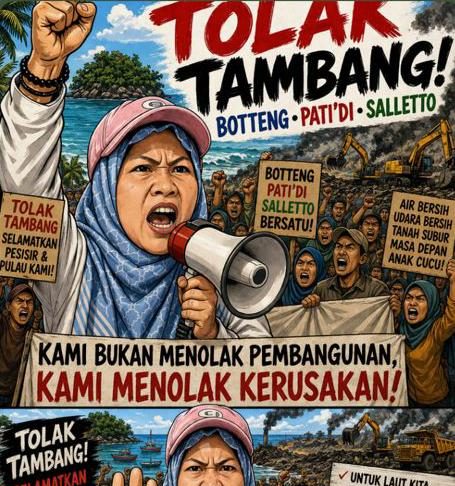 Tokoh Perempuan Botteng Semprot Pemerintah: Tanah Kami Bukan Lahan Eksperimen Tambang