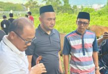 Karo Pemkesra Sulbar Dampingi Gubernur Laksanakan Penyembelihan Hewan Kurban di Halaman Rujab