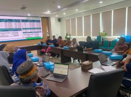 Jajaran Pemkesra Sulbar Ikuti Rapat Rekonsiliasi Data Peserta BPJS Kesehatan Penerima Bantuan Iuran PBPU