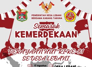 Bangun Solidaritas Warga, Pemdes Lebani Gandeng Karang Taruna Sukseskan Semarak HUT ke-81 RI