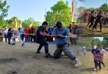 Semarak HUT RI ke-81, Biro PBJ Setda Sulbar Perkuat Kekompakan Lewat Permainan Tradisional