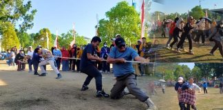 Semarak HUT RI ke-81, Biro PBJ Setda Sulbar Perkuat Kekompakan Lewat Permainan Tradisional