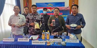Lanal Mamuju Bongkar Dugaan Bahan Produksi Sabu di Polman, 885 Pil Boje dan 3 Kg Serbuk Diamankan