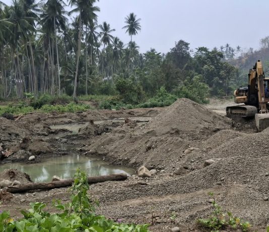 Pengerukan Sungai di Kecamatan Tapalang Barat Kembali Terjadi : Warga Labuang Rano Cemas Kebun Kelapa Longsor Lagi